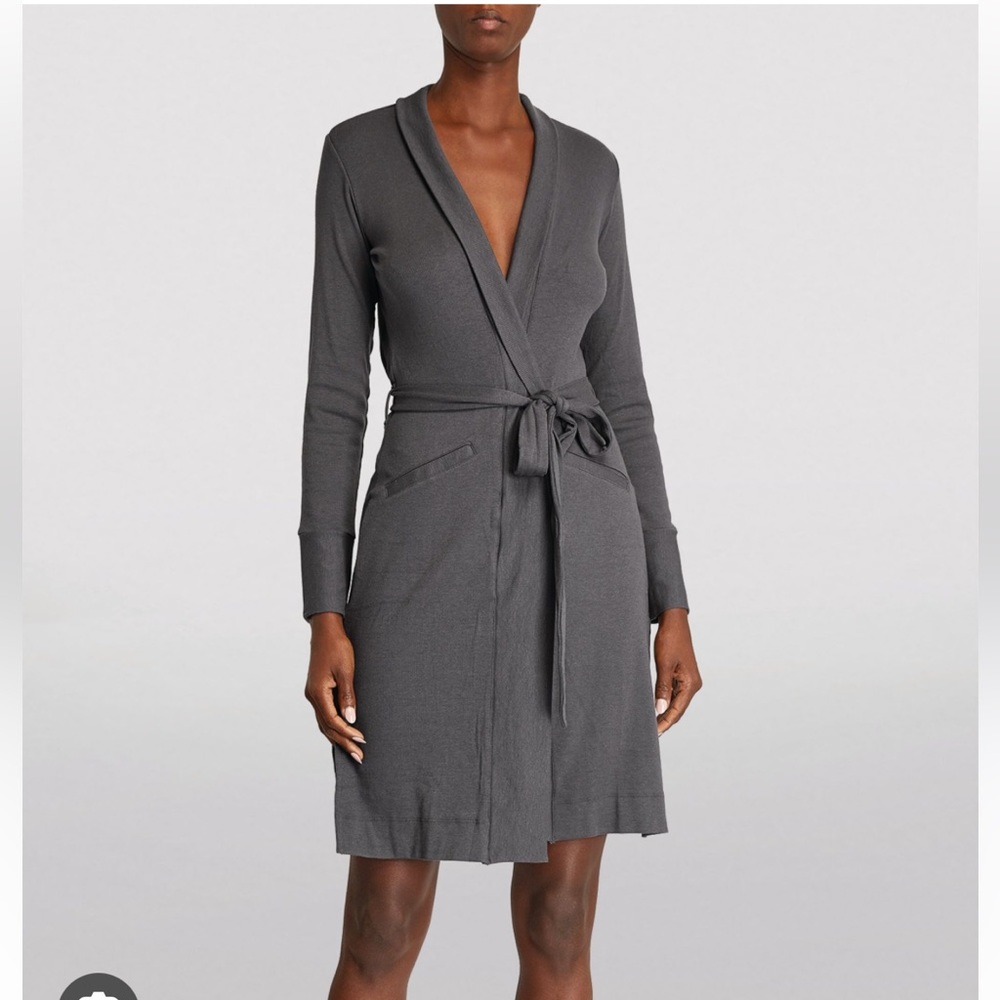 Commando Luxury Rib Robe Charcoal Gray